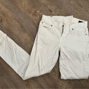 7 for All Mankind White Skinny Denim Jeans